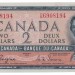Canada 1954 2 Dollars –  Note  (Devil’s Face)