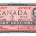 Canada 1954 2 Dollars –  Note  (Modified)