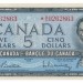 Canada 1954 5 Dollars –  Note  (Modified)