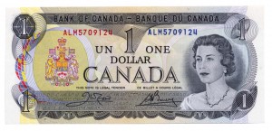 Canada 1973 1 Dollar –  Note  (Multicolour) Obverse