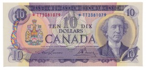 Canada 1971 10 Dollars –  Note  (Multicolour) Obverse