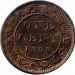 Canada 1858 1 Cent – Victoria Coin  (Large)