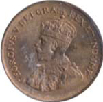 Canada 1932 1 Cent – George V  Coin  (Small) Obverse