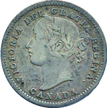 Canada 1858 10 Cents – Victoria Coin Obverse