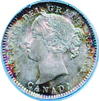 Canada 1881 10 Cents – Victoria Coin Obverse