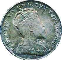 Canada 1903 10 Cents – Edward VII Coin Obverse