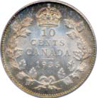 Canada 1936 10 Cents – George V Coin Reverse
