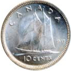 Canada 1937 10 Cents – George VI Coin Reverse