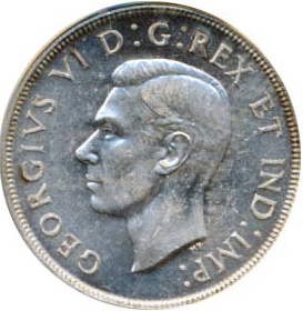 Canada 1947 1 Dollar – George VI Coin Obverse