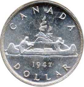 Canada 1947 1 Dollar – George VI Coin Reverse
