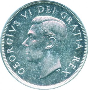 Canada 1951 1 Dollar – George VI Coin Obverse