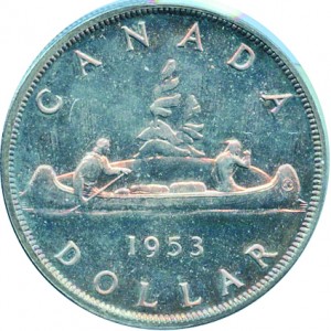 Canada 1953 1 Dollar – Elizabeth II Coin Reverse