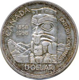 Canada 1958 1 Dollar – Elizabeth II Coin Reverse