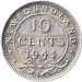 Newfoundland 1941 10 Cents – George VI Coin