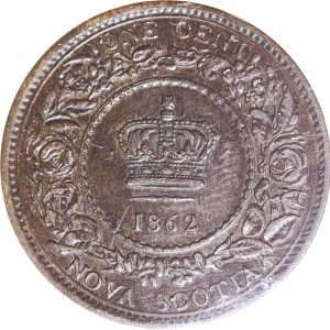 Nova Scotia 1862 1 Cent – Victoria Coin Reverse