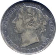 Newfoundland 1899 20 Cents – Victoria Coin Obverse