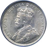Newfoundland 1912 20 Cents – George V Coin Obverse