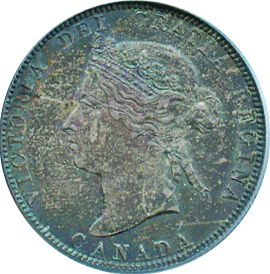 Canada 1881 25 Cents – Victoria Coin Obverse