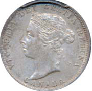 Canada 1900 25 Cents – Victoria Coin Obverse