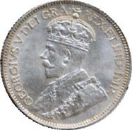Canada 1913 25 Cents – George V Coin Obverse