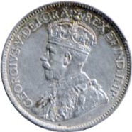 Canada 1914 25 Cents – George V Coin Obverse