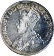 Canada 1915 25 Cents – George V Coin Obverse