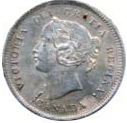 Canada 1871 5 Cents – Victoria Coin Obverse