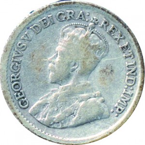 Canada 1921 5 Cents – George V Coin Obverse