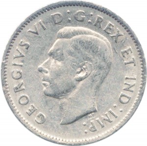 Canada 1941 5 Cents – George VI Coin Obverse