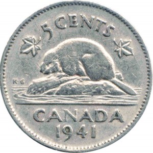 Canada 1941 5 Cents – George VI Coin Reverse