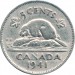 Canada 1941 5 Cents – George VI Coin