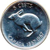 Canada 1967 5 Cents – Elizabeth II Coin Reverse