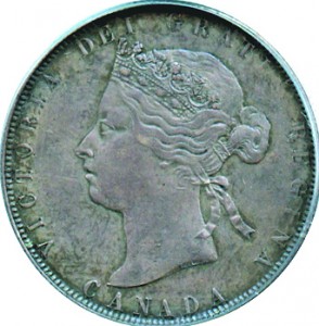 Canada 1870 50 Cents – Victoria Coin Obverse