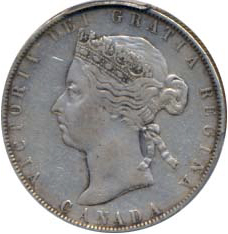 Canada 1900 50 Cents – Victoria Coin Obverse