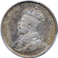 Canada 1917 50 Cents – George V Coin Obverse