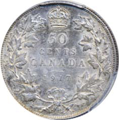 Canada 1917 50 Cents – George V Coin Reverse