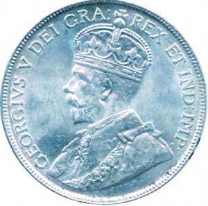 Canada 1920 50 Cents – George V Coin Obverse
