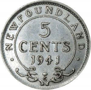 Newfoundland 1941 5 Cents – George VI Coin Reverse